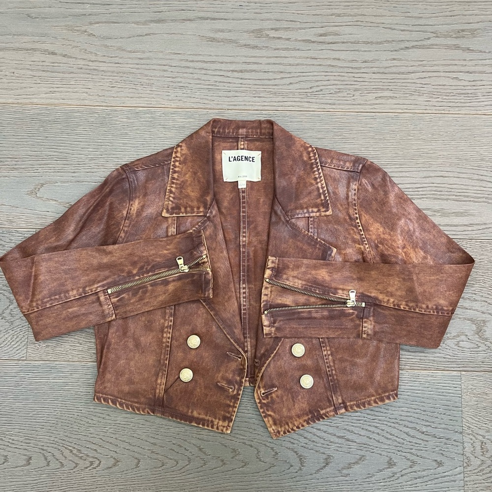 L'AGENCE Brown Women's Jacket - Picture 9 of 13